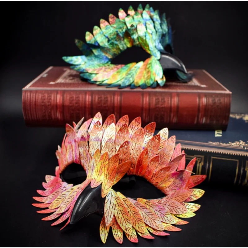 3 個/女性用フェザー ハーフフェイス マスク ロールプレイング、ハロウィーン、クリスマス ギフト、家具や装飾品に最適