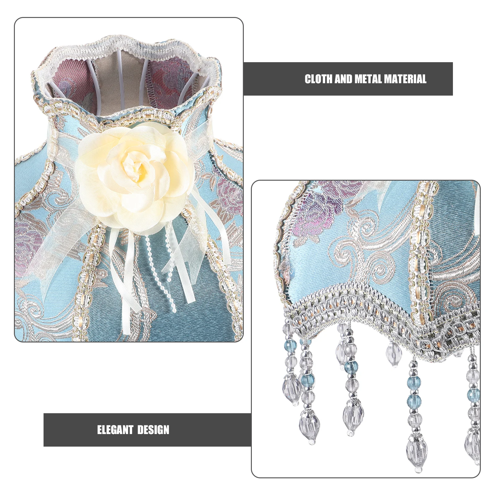 

Romantic Lace Lampshade Elegant European Fringe Fabric Lamp Shade For Table Floor Desk Lamp Decor Victorian Scallop Replacement