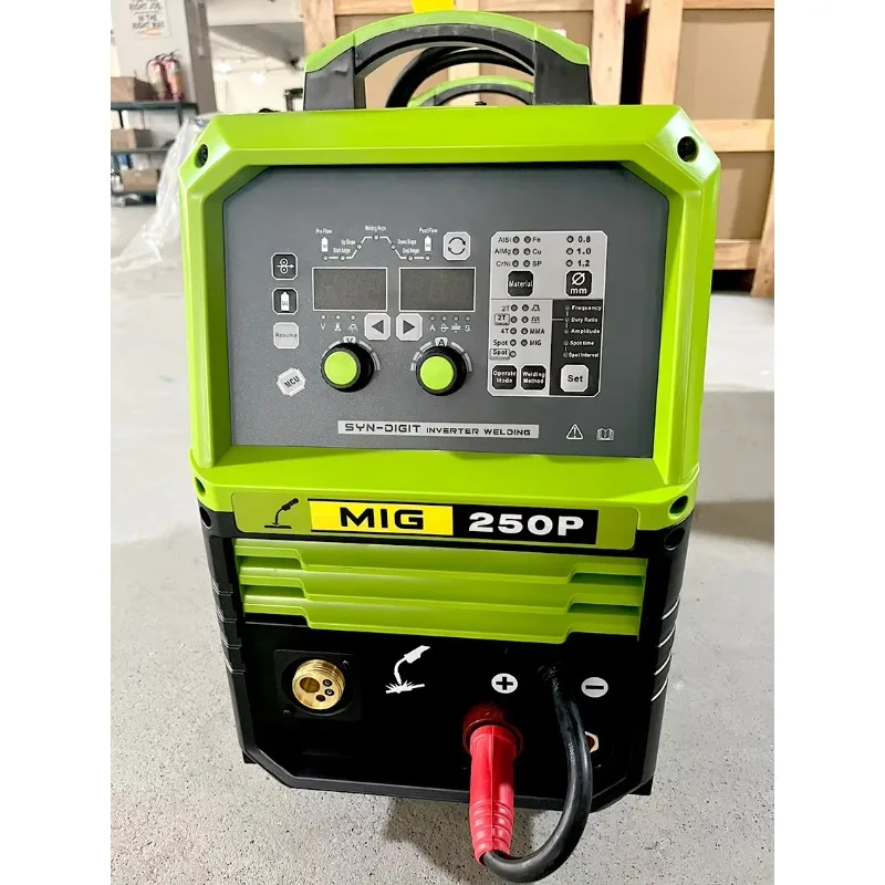 Digital 3 PH 380V 250A Dual Pulse MIG Welding Machine IGBT Inverter Gas Shielded Arc Welders Dual Drive Wire Feeder