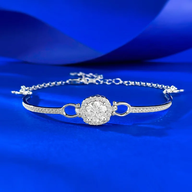s925-silver-bracelet-classic-one-carat-moissanite-daily-classic-fashion-jewelry