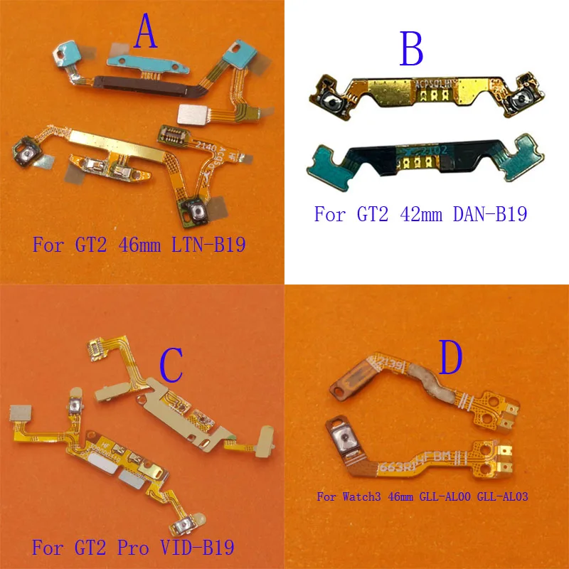 1Pcs Key Home Button Return Power On Off Flex Cable For Huawei Watch 3 Watch3 GT2 Pro 42 46MM GLL-AL00 VID-B19 LTN-B19 DAN-B19