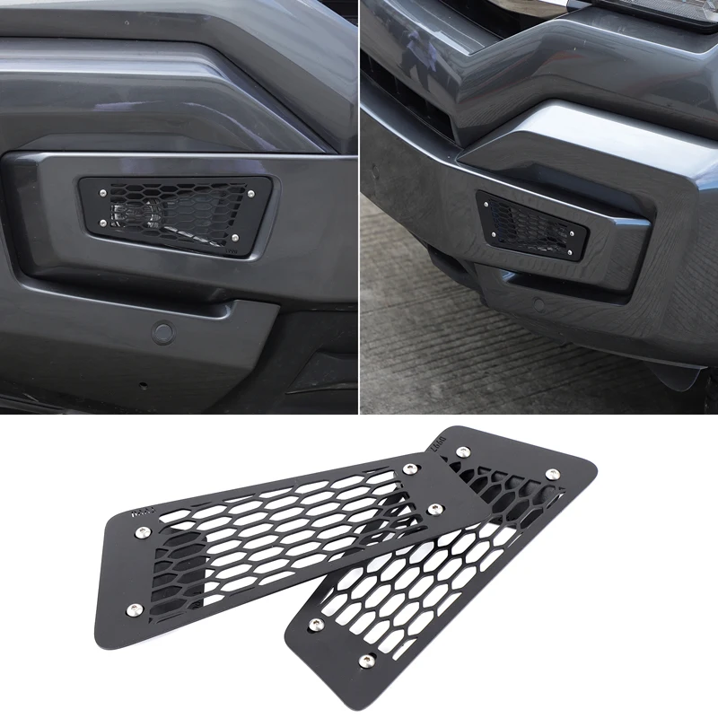 

For 23-2024 Tank 400 rearview mirror turn signal protective cover Front fog lamp protective cover Carbon steel Black Auto parts