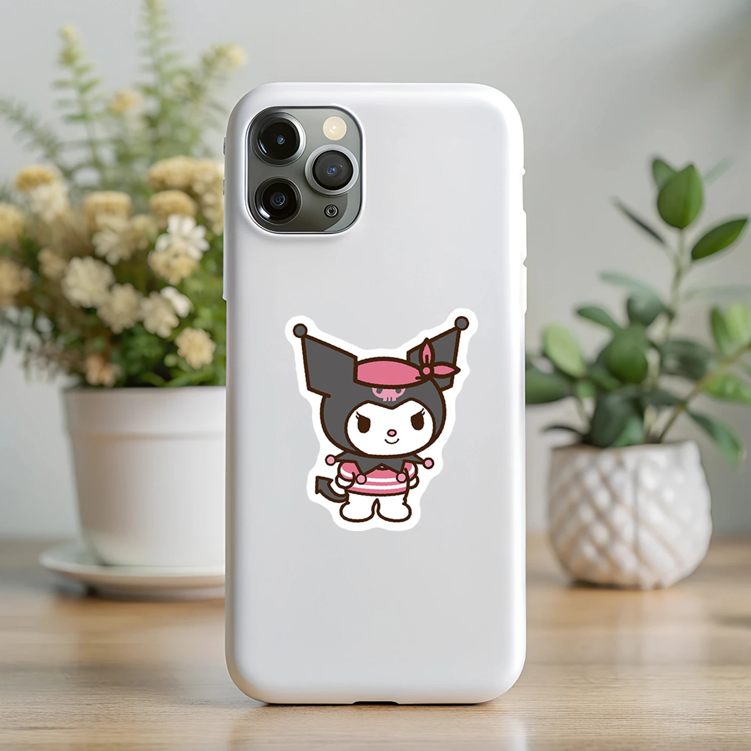 Kawaii Sanrio Adesivo dos desenhos animados para crianças, decalque impermeável, decoração de graffiti, laptop, skate, brinquedo bonito, Kuromi, melodia, 10 pcs, 30 pcs, 50 pcs, 100pcs