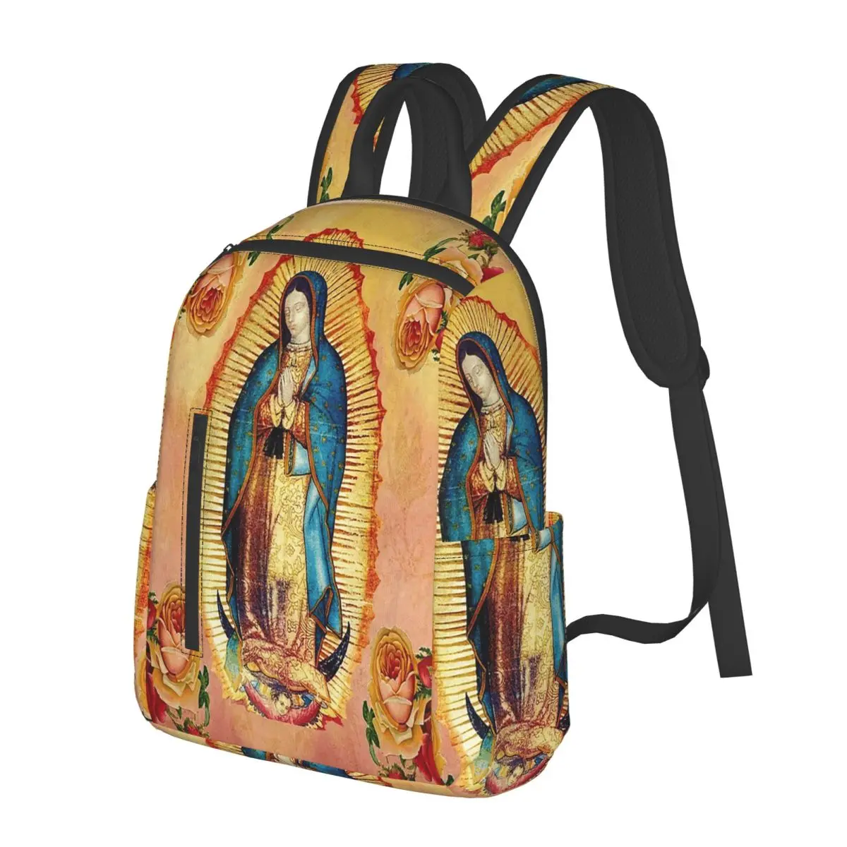 

Gracias Mader Mia Virgin Mary Virgin Guadalupe Student Backpack School Bag Hiking Travel Daypack Bookbag Shoulder Bags