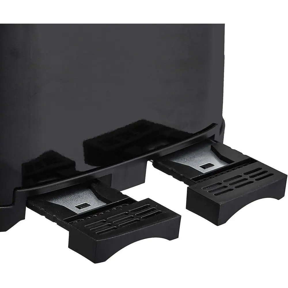 4 شرائح محمصة 6 إعدادات للبراوننج فتحات واسعة جدًا الخبز تذويب إلغاء سريع صينية الفتات القابلة للإزالة سهلة التنظيف من الفولاذ المقاوم للصدأ