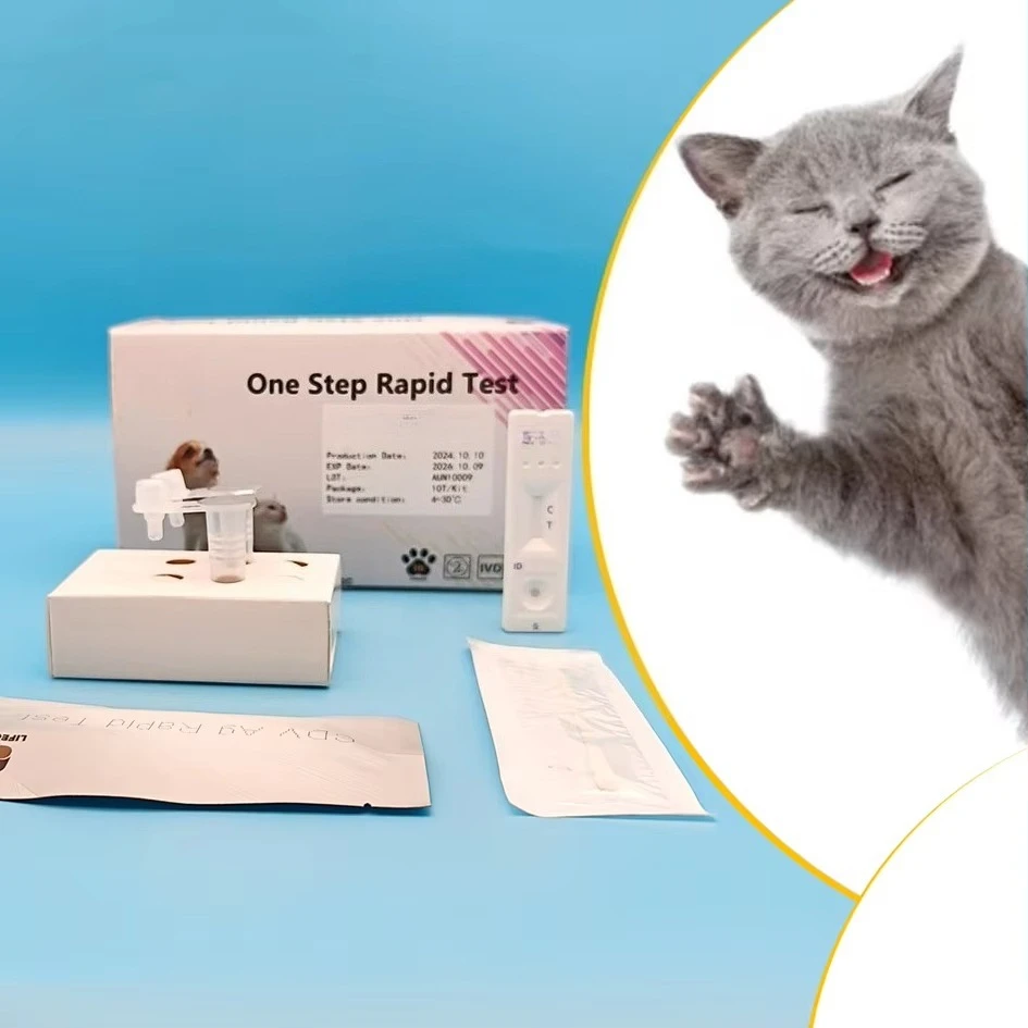Manufacturer Price Cat Disease Pet Care Feline Fip / Fipv Rapid Test  Fcov Ehr Ccv Y Cdv Cpv Toxo Cpiv Cav Gia Fpv Ag Como Test