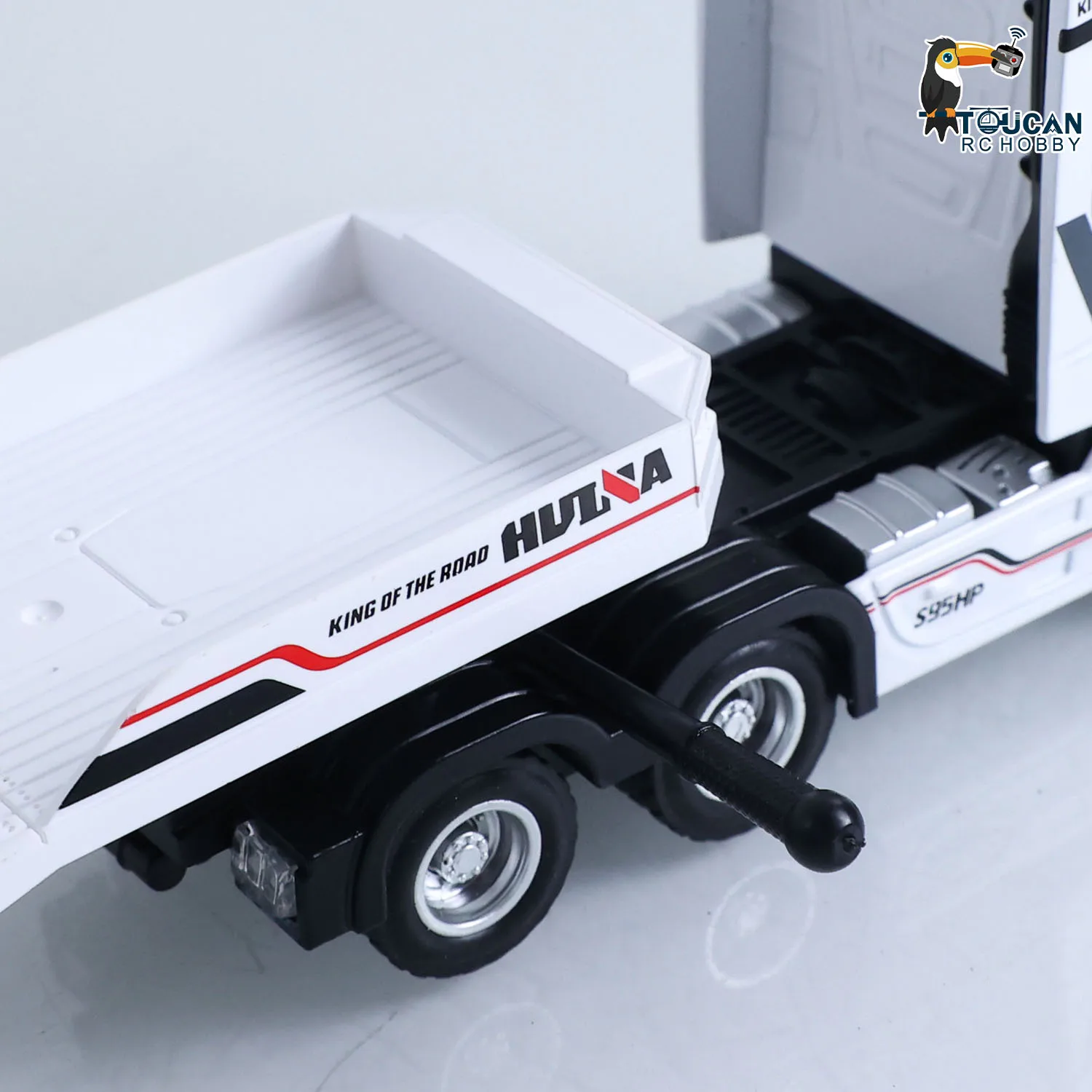 Auf Lager 9900 RTR HUINA 1/64 Ferngesteuerter Traktor-LKW mit 3-Achs-Sattelauflieger, Lichtern, Soundeffekten und Manuellen Stützbeinen – Detail 25