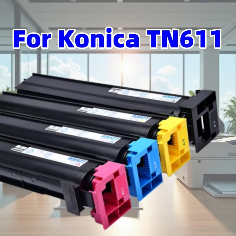 

1 комплект картриджей с тонером TN611 для Konica Minolta Bizhub C451 C550 C650, высококачественный совместимый цветной тонер