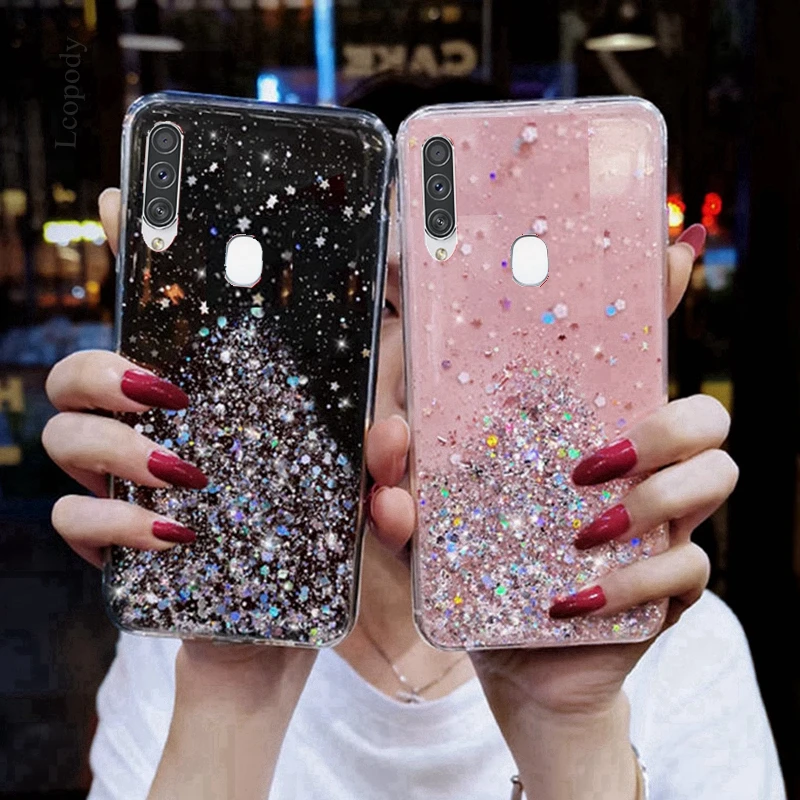 Блестящий чехол для телефона samsung galaxy A20S A20 S A207F A207F/DS A207M/DS, мягкий чехол с полным покрытием для samsung A 20 S, задняя крышка