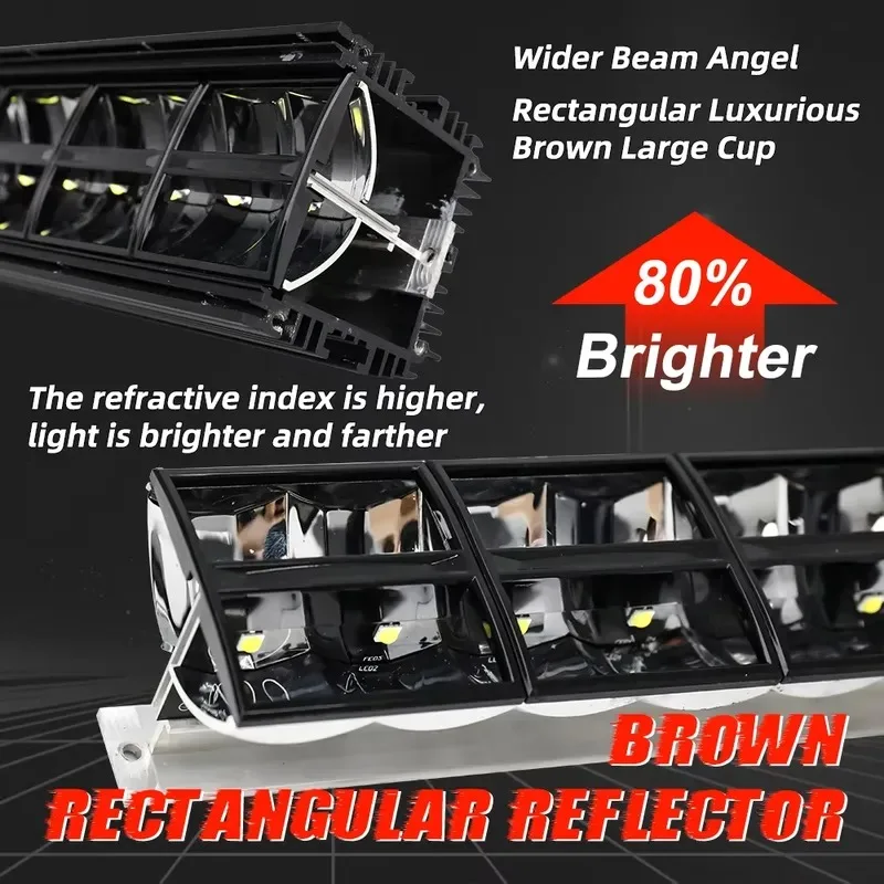 2000M Super bright double row point floodlight 22 32 42 52 inch Car Barra Light Emitting Diode Off-Road Barra Light Emitting