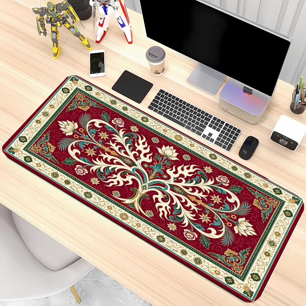 Bohemian Arrow Persian Rug Pattern Table Mat Desk Mat Large Size For Dorm Room Decor