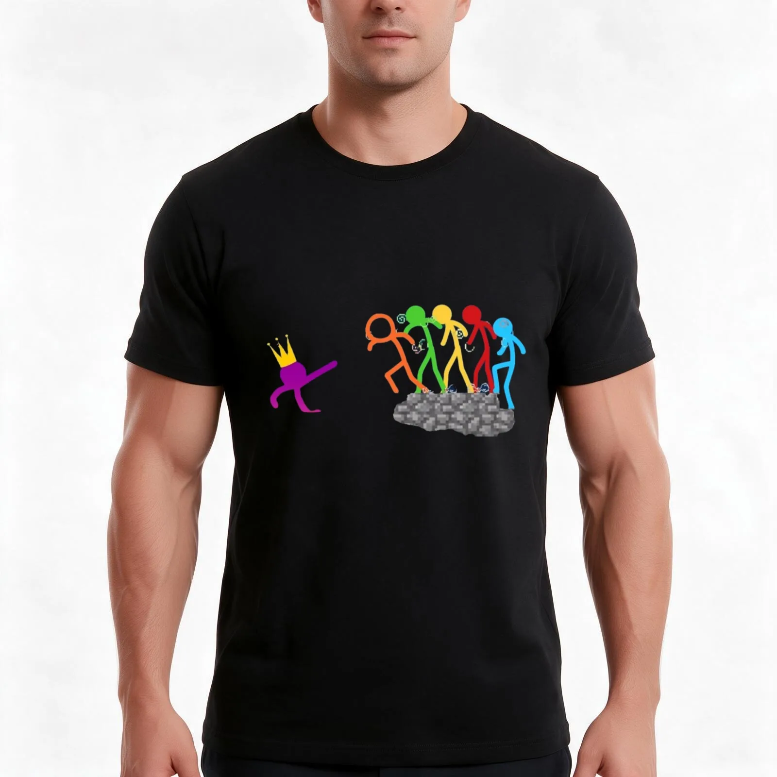 Alan Becker Gaming T-Shirt, Summer Casual Cotton Tee, Oversized Streetwear Tops, Vintage Graphic Print, Loose Fit Short Sleeve