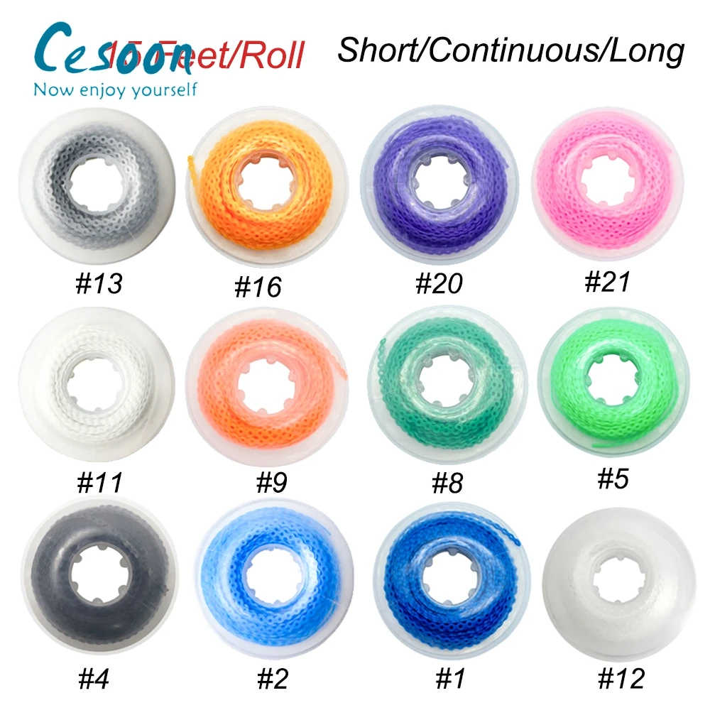 4.57m/Roll Dental Orthodontic Elastic Ultra Power Chain Rubber Band Short/Long/Continuous Dentist Power Chain Ortho Material