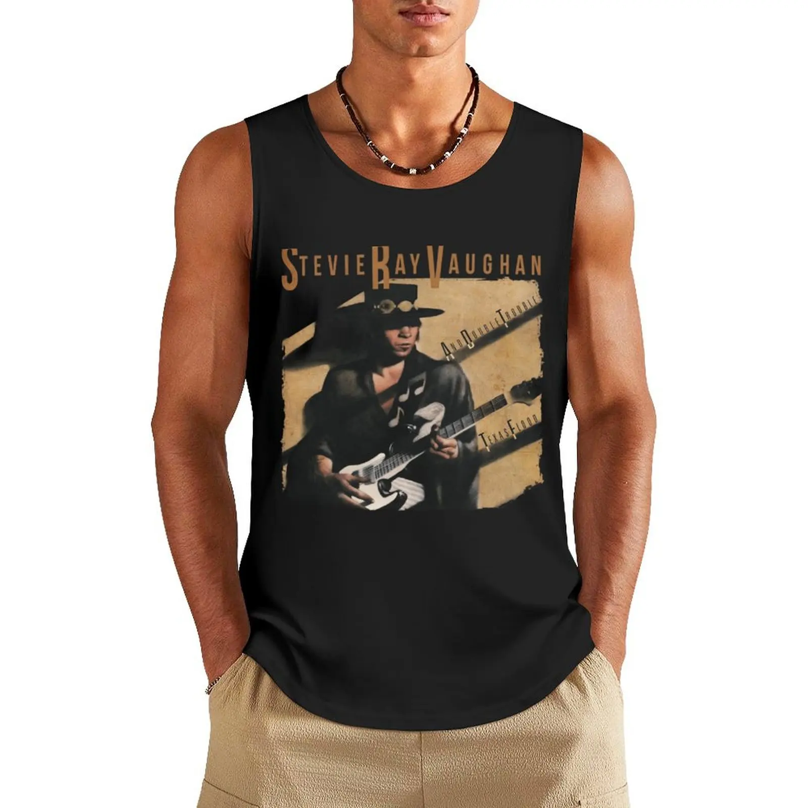 

Stevie Vaughan Tank Top vest men Men sleeveless tee T-shirt man muscular man