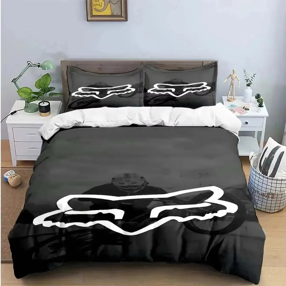 3d Print F-Fox Head Pattern Bedding Sets Exquisite Bed Supplies Set Duvet Cover Comforter Set Bedding Set Luxury Birthday Gift