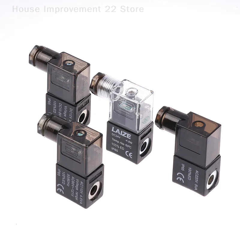 Bobina di elettrovalvole DC12V DC24V AC110V AC220V con LED per elettrovalvola 3V110 4V110