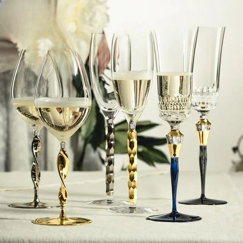 Set Household goblet High value champagne glass Crystal white wine glass