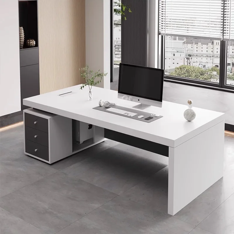 Boss Office Computer Book Desk Chair Combination Office Financial Manager Desk Administrative Supervisor Taipan Desk