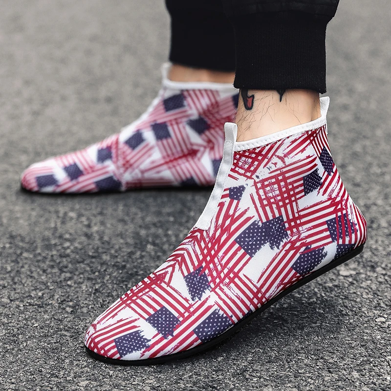 

YRZL Mens Shoes High Top Walking Shoes Breathable Outdoor Loafers Soft Summer Flats Non-slip Lightweight Sock Shoes Men
