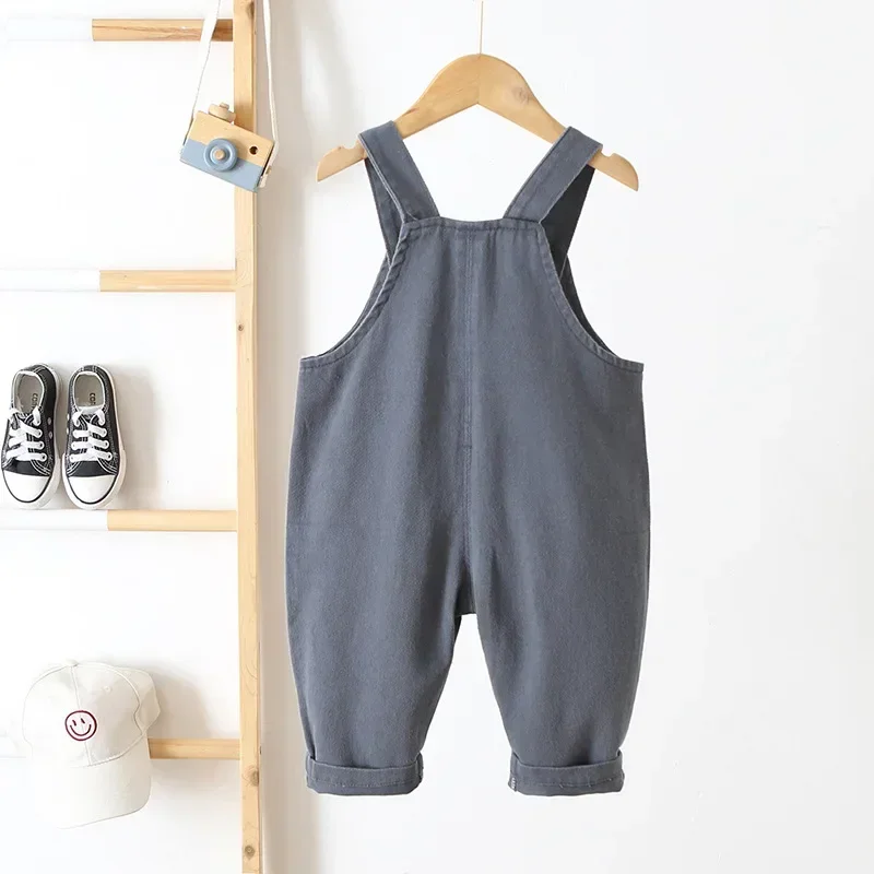 جديد ملابس أطفال ملابس للبنات 2023 الخريف والربيع السراويل الكورية القطن الاطفال وزرة 1-3y عادية طفل الفتيان بذلة #2