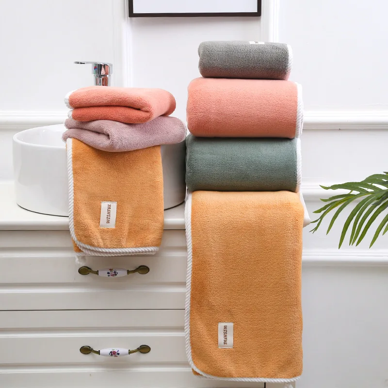 

Drop Shipping New Soft Absorbent Microfiber Towels Set Hand Towels Comfortable Bath Towels 32*72cm And 70*140cm Bathroom