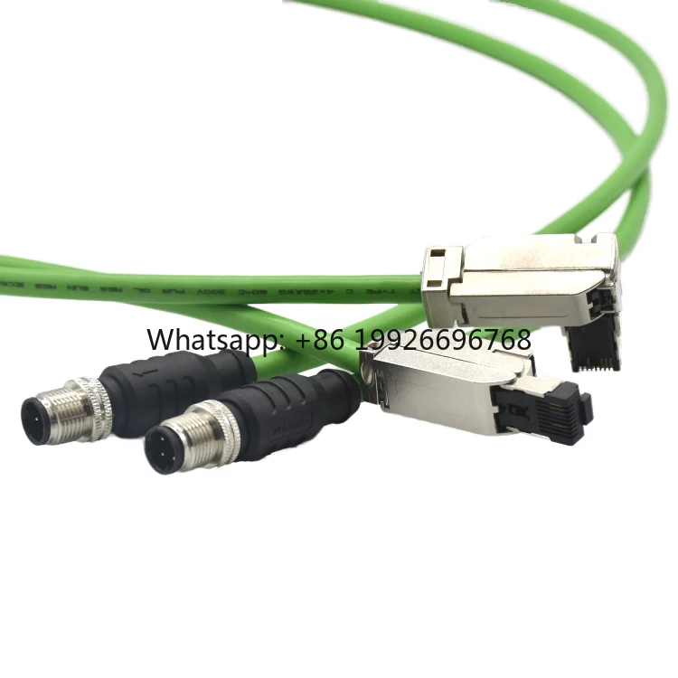 High Quality Profinet EtherCat Ethernet IP67 Metal RJ45 Cable 4 Pin M12 D Code ProfiNet Industrial Network Cable Connector