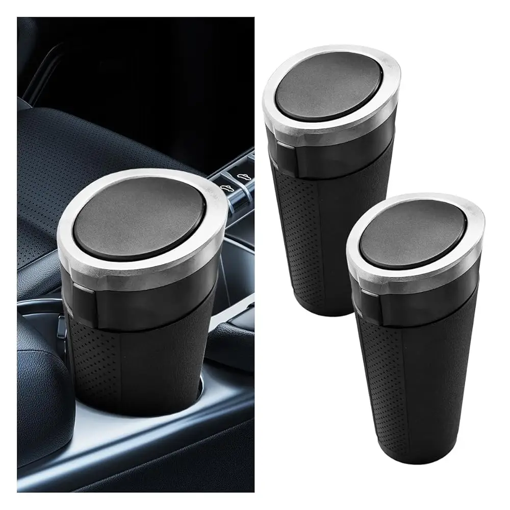 

Car Trash Can Bin with Lid, Leakproof Automotive Side Door Garbage Can, Mini Vehicle Cup Holder Trash Bin, Portable Auto Orga