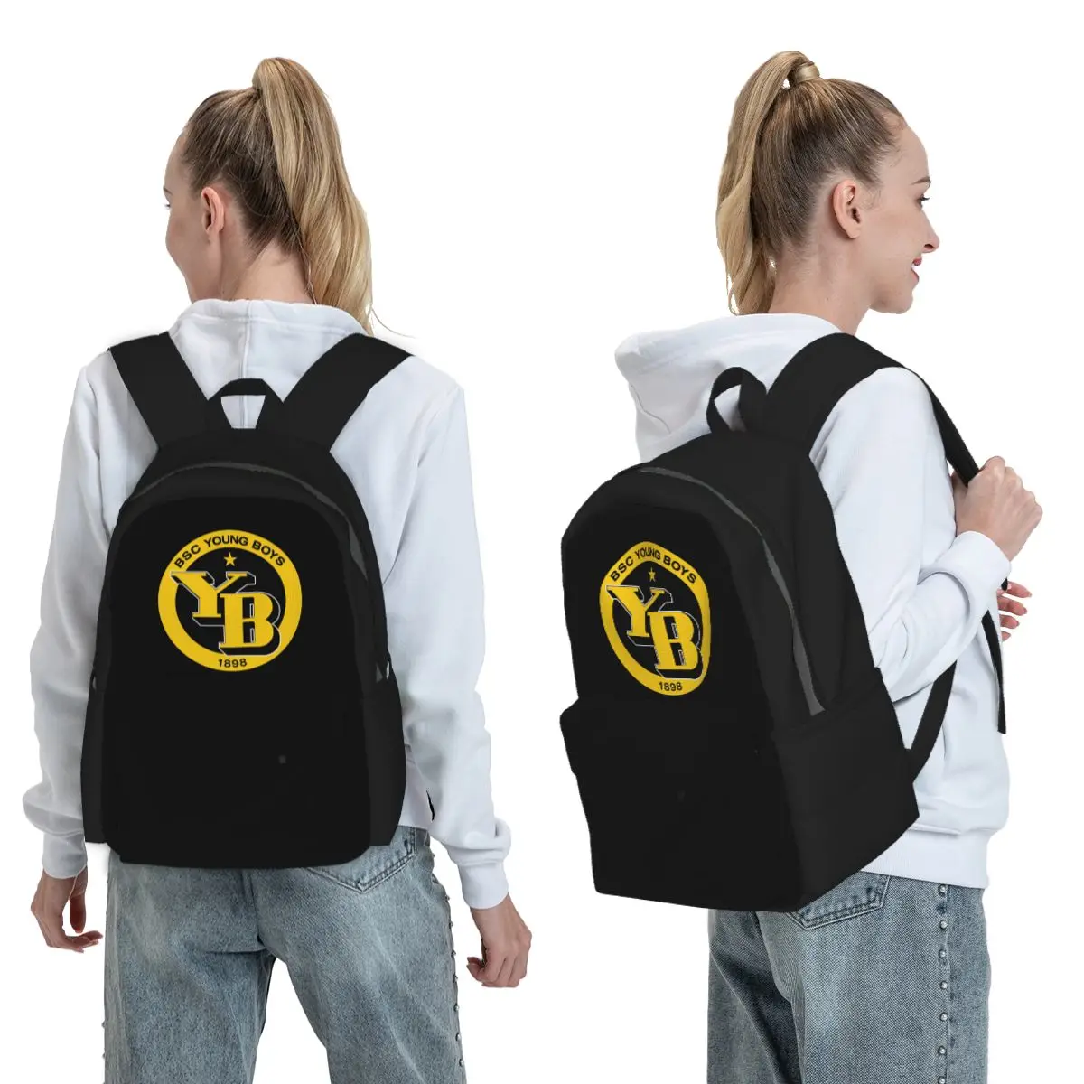 BSC Young Boys Swiss Football Sports Fans Bern Switzerland Backpack BookBag Kids School Bag Laptop Shoulder Bags for Men Women
