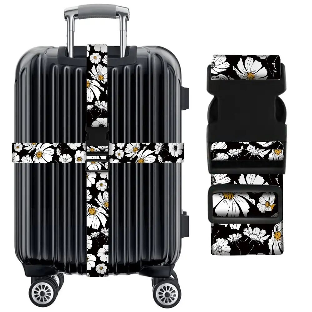Fashion Printing Luggage Buckle Strap Baggage Belt Packing Belt Adjustable Suitcase Belts Cross Strap Bundling Packing Belt
