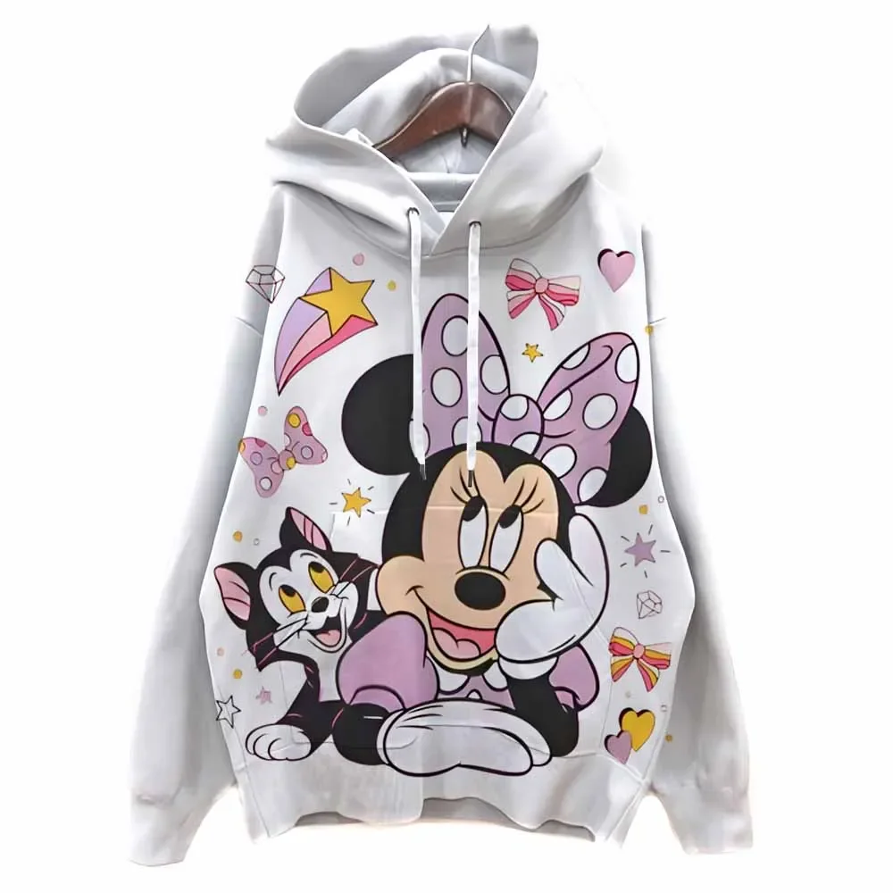 Herfst Harajuku Mode Hoodie Casual Losse Herfst Trui Hoodies Disney Mickey Mouse print Y2K Kleding Tops Hoodies
