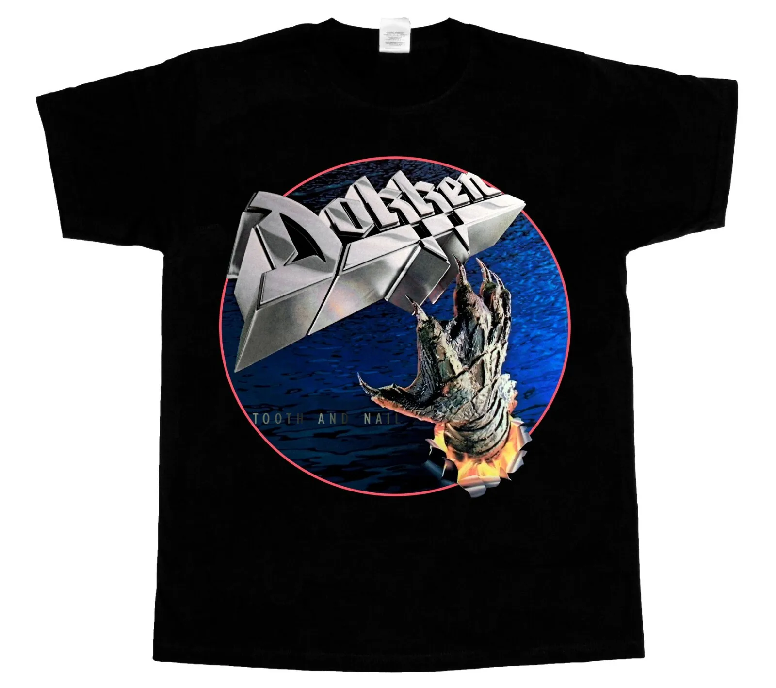 DOKKEN TOOTH AND NAIL Short - Nueva camiseta negra de manga larga-