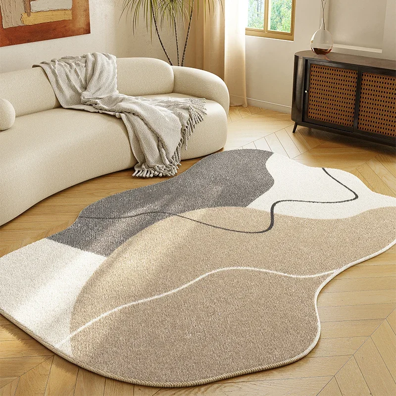 

Foldable Irregular Carpet for Living Room and Bedroom, Thickened Shaggy Floor Mat, Bedside Home, Machine Washable Rug, Tapete Pa