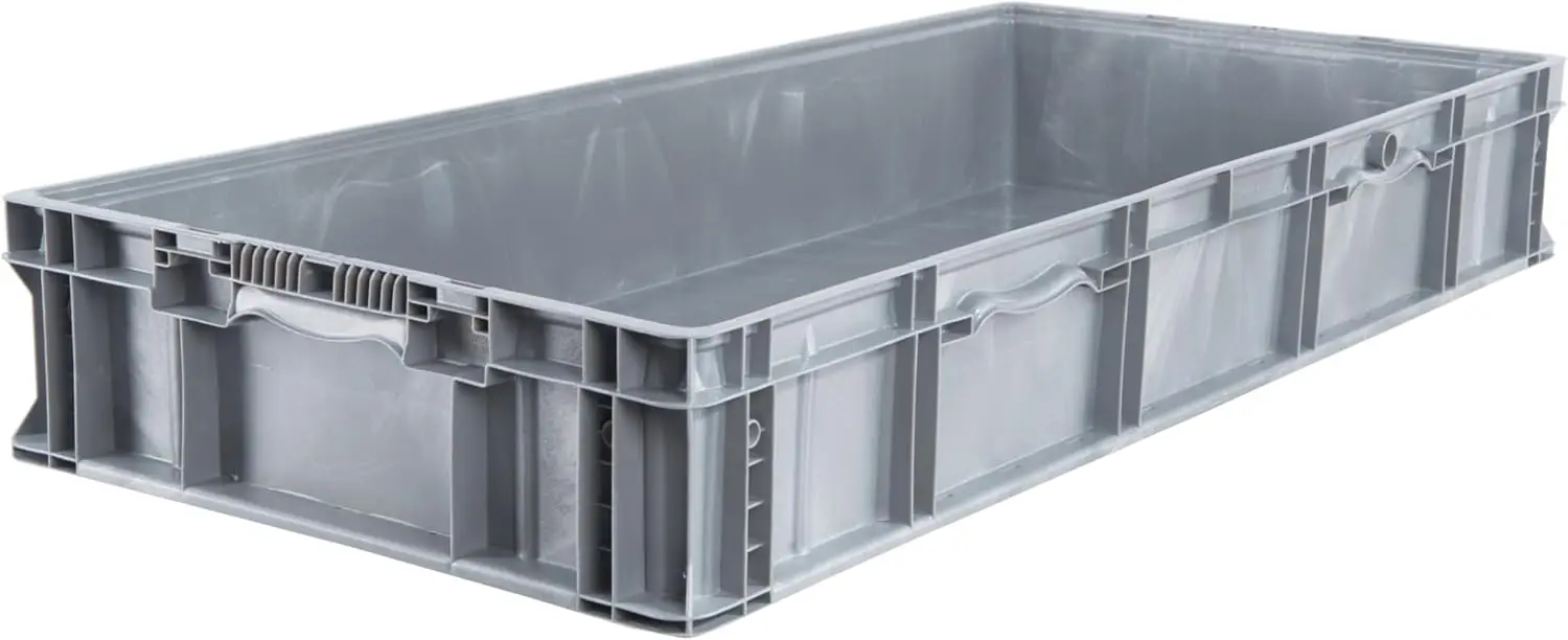 

Hudson Exchange 48 x 22.5 x 7.3" (25.4 Gallon) Straight Wall Handled Storage Container Tote, Gray
