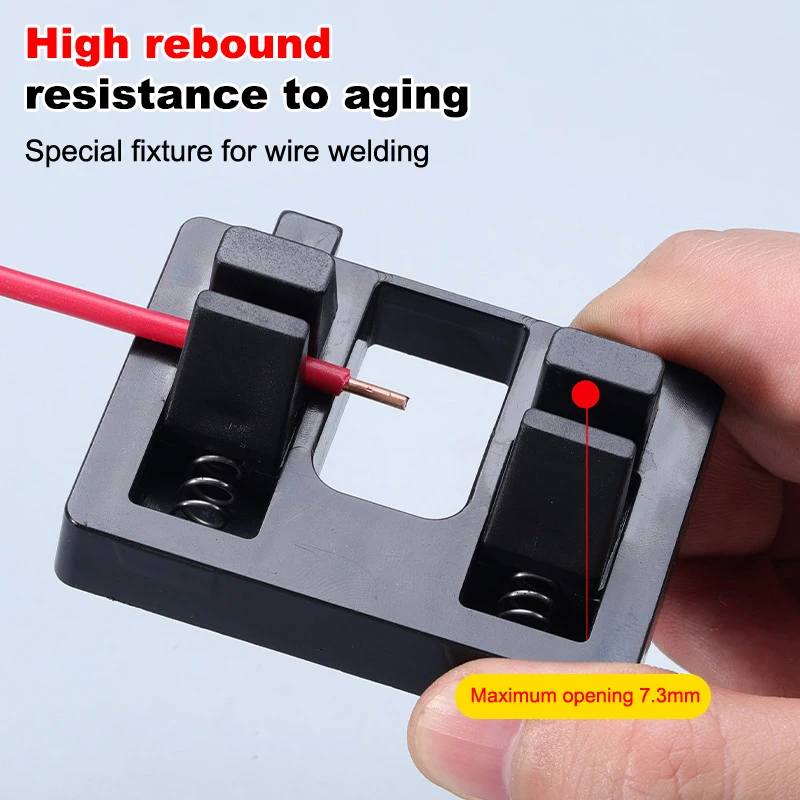 Dual Clamps Wire Welding Fixture, Anti-Slip Power Stabilizing Wire Holder for Electric Soldering Work
