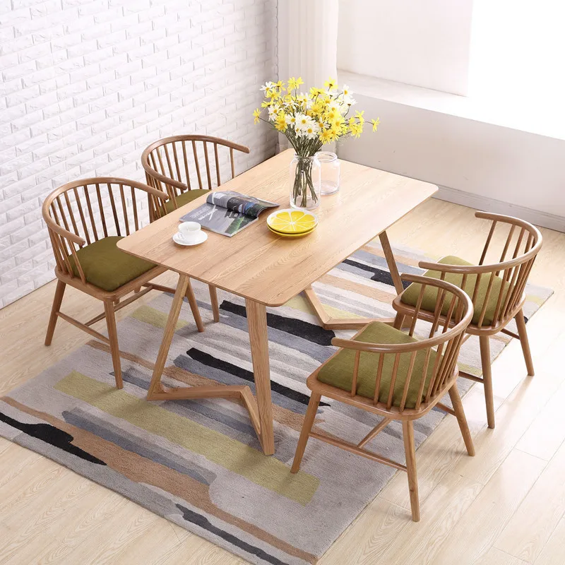 All solid wood princess chairs, rubber wood dining tables and chairs, café milk tea shop leisure chairs, negotiation