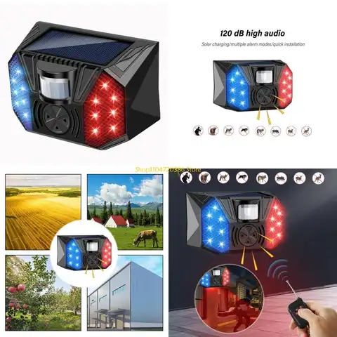 K0EA Farm Solar Motion Sensing With Powerful Alarm For Effective Intruders Deterrence