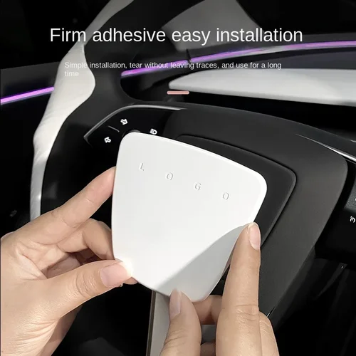 Imagen 2 del producto Protector para volante para Tesla Model 3 Highland, pegatinas interiores blancas, accesorios de modificación de decoración de coche para nuevo modelo 3