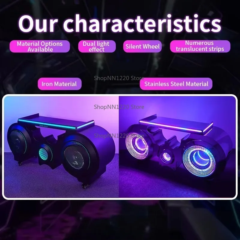 غرامة تلميع عالية الجودة الفولاذ المقاوم للصدأ الحديد حانة ثلاثية الأبعاد شاشة Led Dj كشك حامل الجدول مع شريط الضوء محطة DJ شعار مخصص