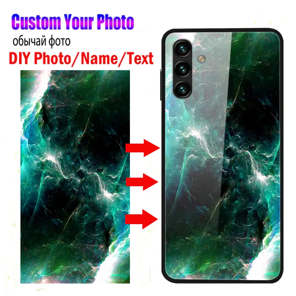 Customized Design Phone Cases for Samsung A14 A13 A34 A54 M23 A25 5G Glass Cover DIY Image Photo Picture Text Soft TPU Fundas