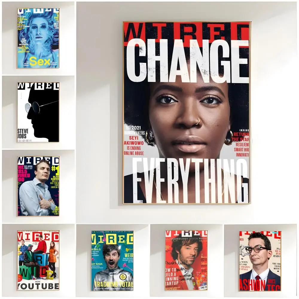 tech magazine w-wired Poster Classic Wall Art  Home Decor  Peel and Stick Unframed