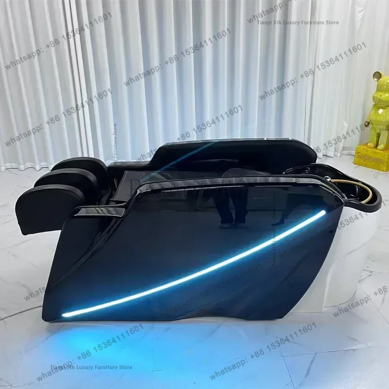 LSSmart Electric Massage Shampoo Chairs Water Cycle Beauty Ergonomics Shampoo Bed Barber Shop Hair Salon Furniture Silla SPA FYS
