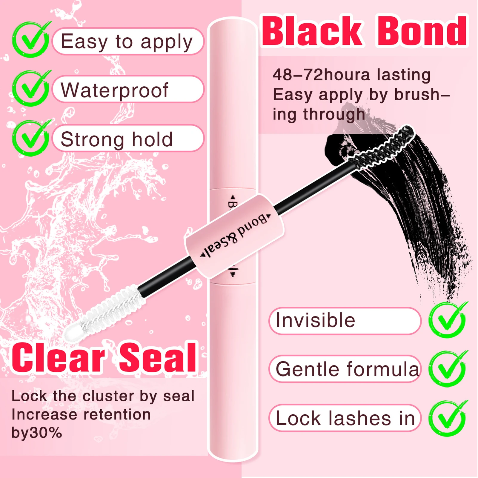 まつげクラスターキット DIY 厚めの個別まつげ ラッシュボンド＆シール＆リムーバー フェイクミンクまつげエクステ ピンセットブラシセット