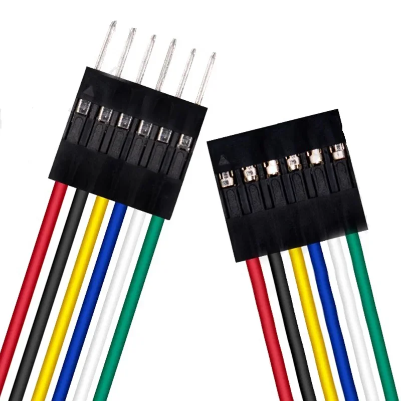 10PCS DuPont 2.54mm single row color terminal wire 2p3p4p12p single and double head female to female/male to female/male to male
