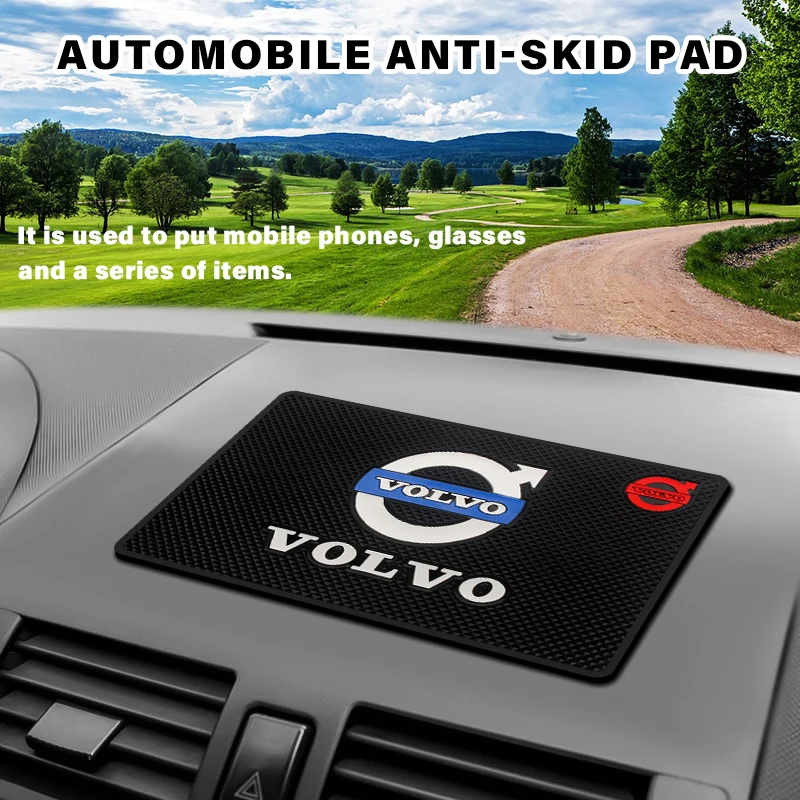 Car Dashboard Non Slip Mat Sticky Anti Slip PVC Pads Heat Resistant For Volvo XC60 XC90 S40 S60 S80 V40 V50 V60 V90 S40 S90 C40