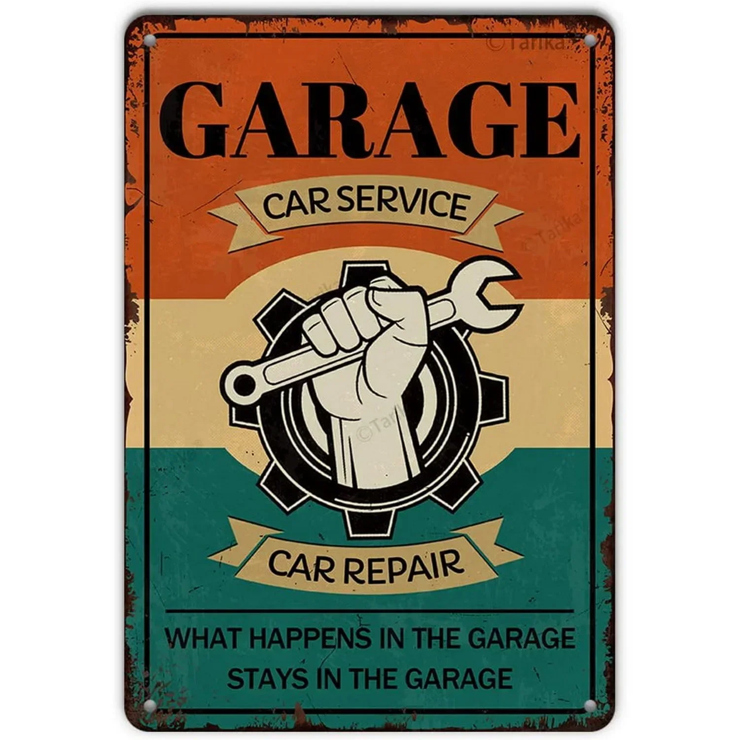 Auto Garage Full Service Plaque Metal Tin Signs Wall Decoration Vintage Art Poster Iron Painting for Man Cave Home Cafe Club Bar