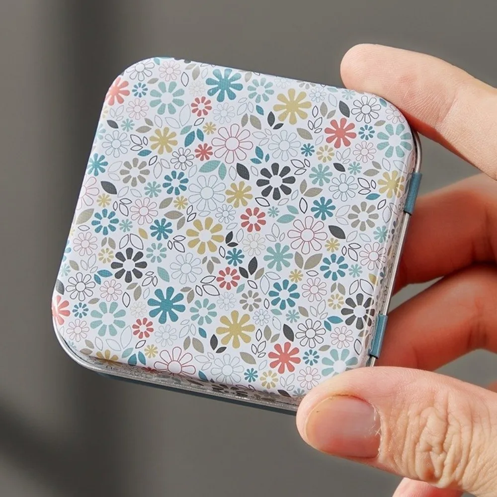 Eco-Friendly Candy Storage Box Metal Material Durable Flip Top Tin Box Square Shape Mini Sealed Jars for Home Organization
