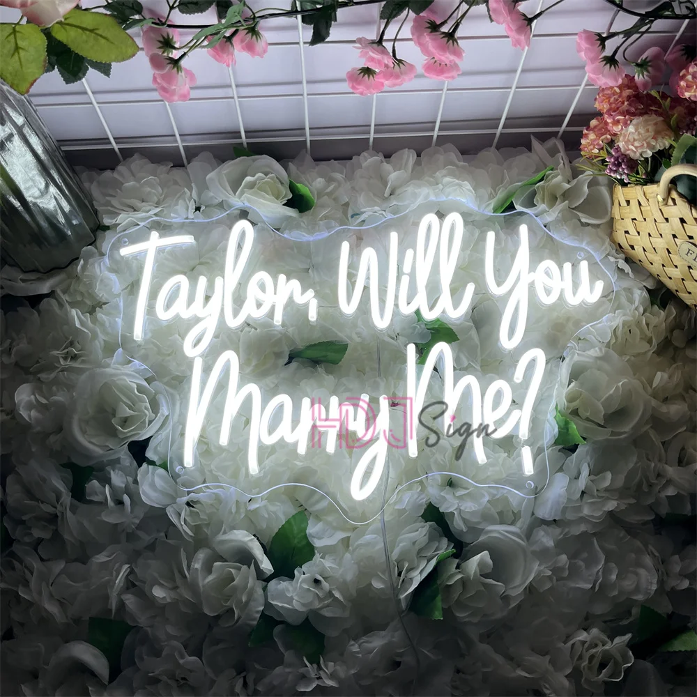 Will You Marry Me Neon Led Sign Custom Wedding Neon Light Sign Room Wall Party Decor Wedding Bedroom Decoration Neon Lights Gift