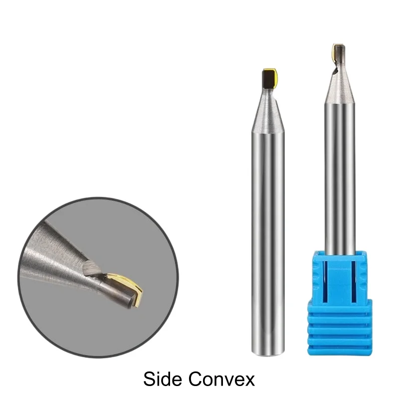 MCD Jewelry Monocrystal R0.5-R3 Diamond CNC Milling Cutter Solide Carbide Side Convex End Mill for CNC Machine