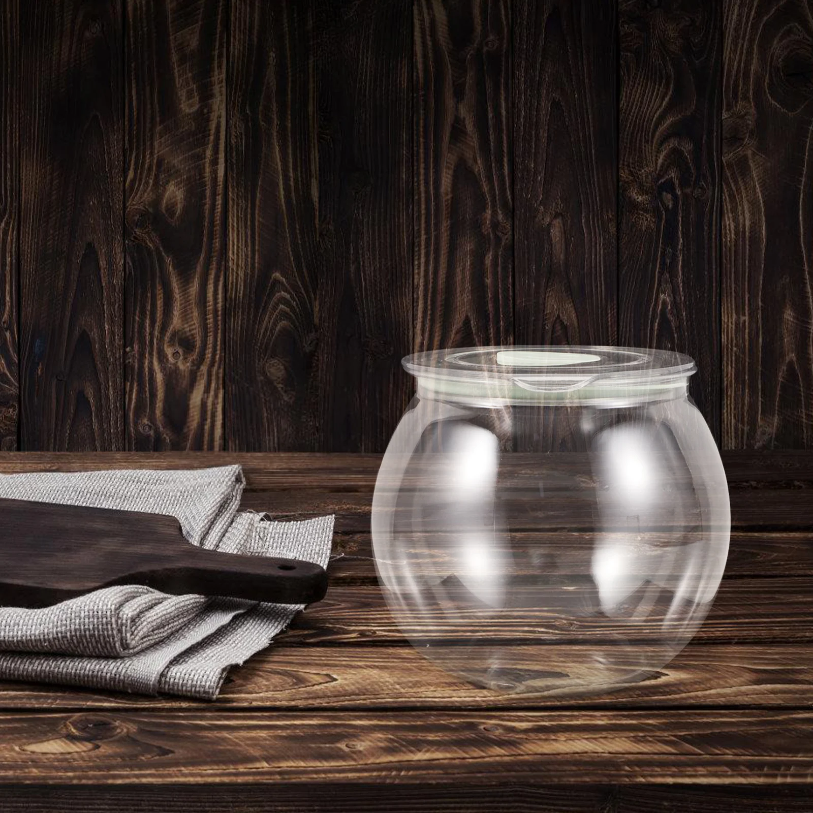 

Transparent Airtight Storage Jar for Rice Pickles Fruits Grains Tea Large Capacity Kitchen Organization Plastic Container Sealed