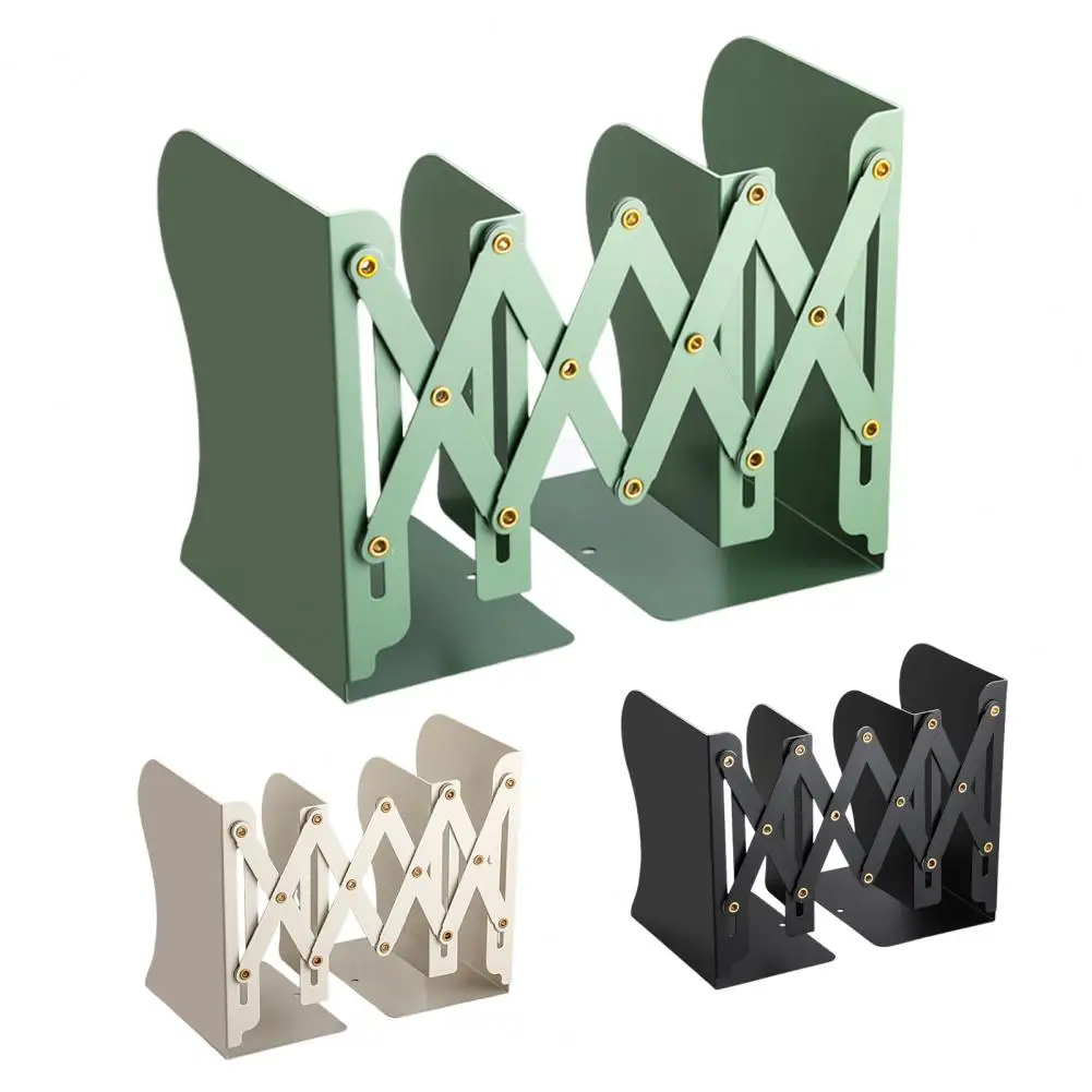 Bookends retráteis ajustáveis para sala de estudo, Bookends para prateleiras, Economia de espaço, Organizador Stand para Desktops, Casa, Escola